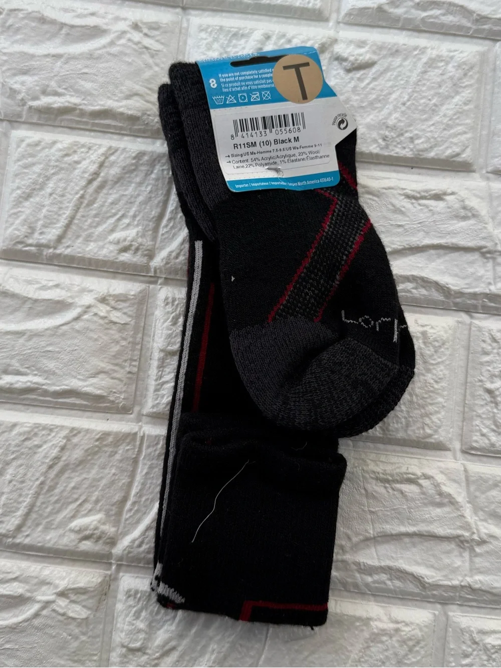 NWT Lorpen mens ski socks Medium wool blend